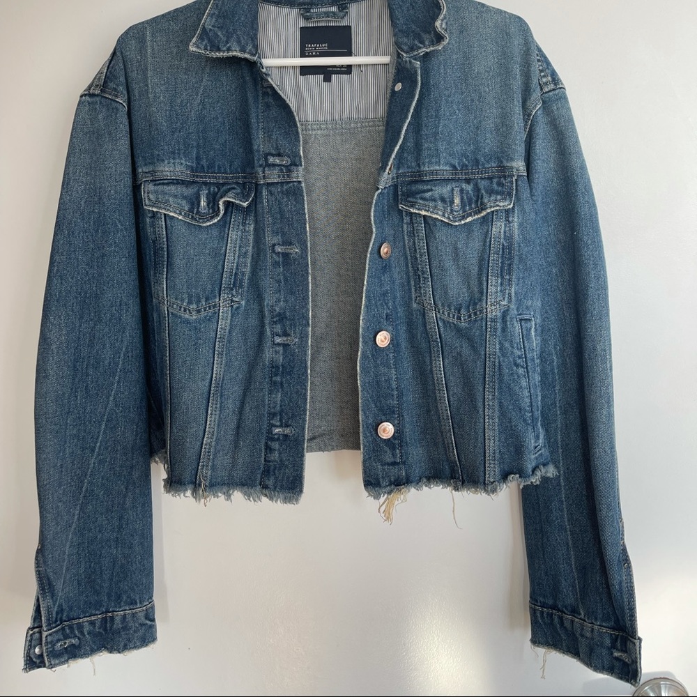 Zara cropped denim jacket